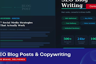write SEO blog posts and compelling copy that converts
