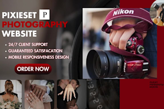 design an elegant pixieset website photography website, squarespace website