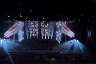 create anamorphic stage billboard animation for led wall and stage show, cgi vfx