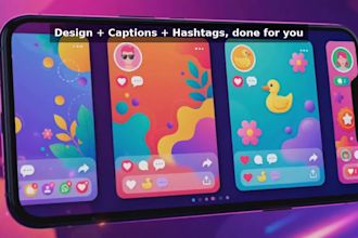 design instagram carousels with captions and hashtags