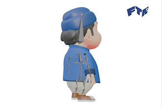 create cartoon style 3d character models and rigs