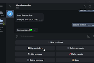 develop a custom telegram automation bot