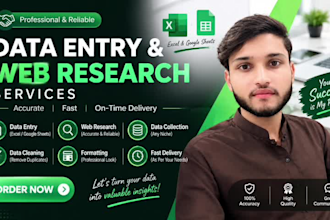data entry and web research