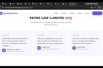 create a modern HTML landing page or one page website