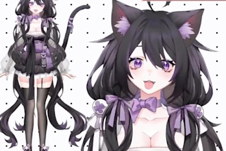 design high quality female live2d vtuber model vtuber rigging for vtuber studio
