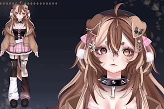 design and rig live2d vtuber model anime vtuber model avatar with face tracking
