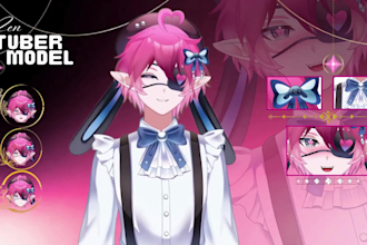 design and rig live2d vtuber model anime vtuber avatar vtuber rigging 2d vtuber