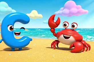 create 3d kids educational videos for youtube channels, 3d cartoon videos