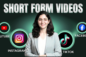 edit short form video for tiktok, reels and youtube shorts