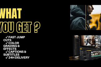 edit cinematic reels and brand videos for you
