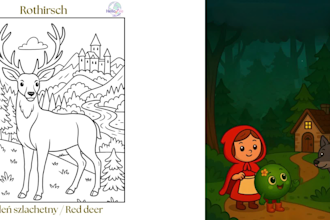 create cute kids coloring pages, activity sheets or educational printable