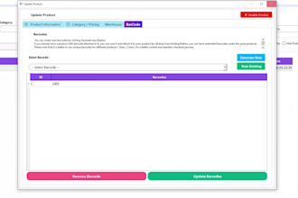 develop an inventory management system with barcode scanner