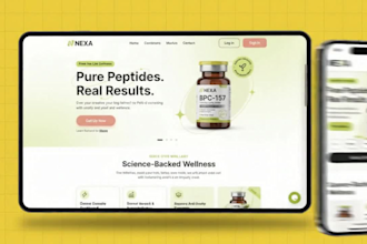 build shopify peptide woocomerce website design shopify supplement website