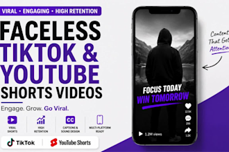 create faceless tiktok and youtube shorts for coaches and personal brands