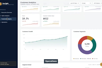 design and build an interactive business dashboard