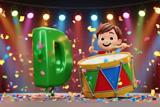 create animate fun kids music video to earn 10k