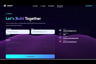 create a modern responsive portfolio website for developers