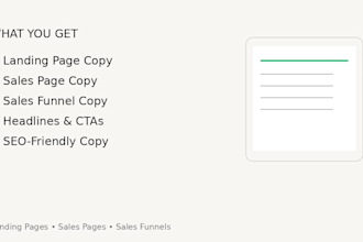 write landing page sales page and sales funnel copy