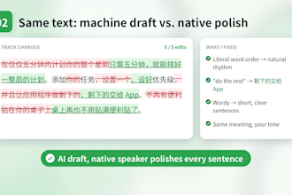 proofread and humanize your chinese ai translation by a native speaker