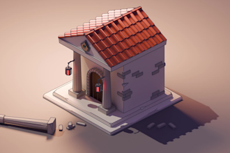 create low poly 3d game props in blender