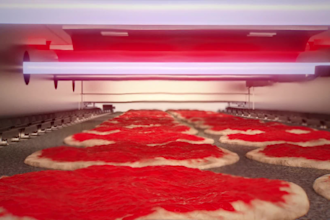 design food production line and bottling line 3d animation video