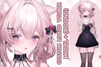 live2d vtuber model design and rigging anime style nsfw vtuber for vtube studio