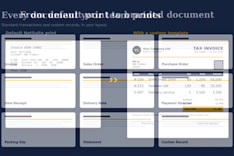 create advanced PDF customized templates on netsuite