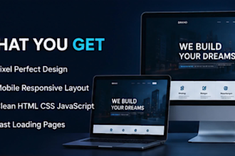 convert figma PSD xd to responsive HTML CSS website