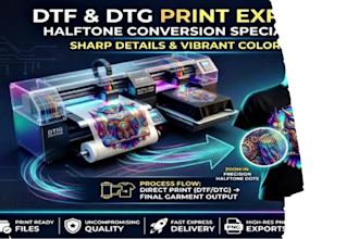 create halftone files that are print ready in dtf and dtg