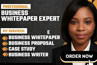 design and write business white paper, crypto whitepaper, business case study