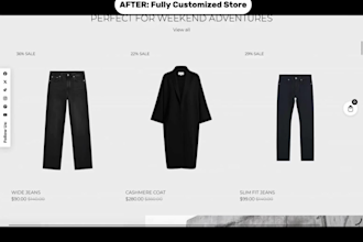 design high end luxury shopify store or premium lifestyle boutique website