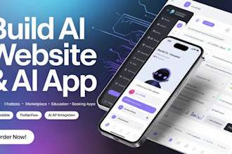 build ai website ai mobile app development web app with bubble flutterflow glide