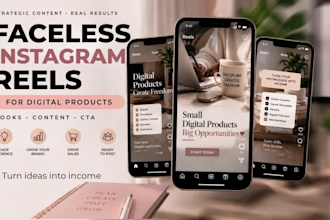 do instagram faceless reels  content creation for digital products