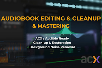 clean, edit, and prepare your audiobook for acx