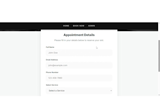 design a hair salon booking website with square appointments