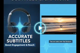add subtitles for youtube,reels,tiktok in english or arabic
