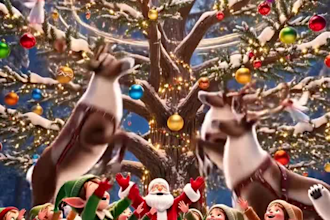 create christmas ai video animation, christmas greeting or intro kids ai video