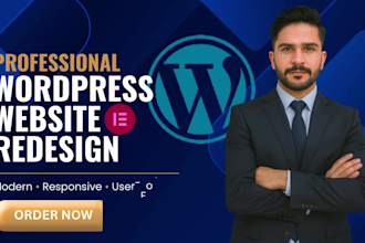 redesign wordpress website with elementor pro