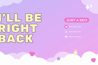 design professional stream starting soon brb and offline screens