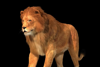 create cinematic realistic 3d animal animation for film or ads