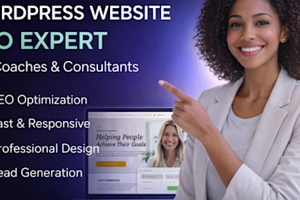 design wordpress website with SEO for coaches and consultants