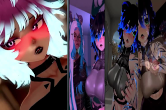 do vrc commission vr character 3d vrchat avatar vroid vrm vtuber nsfw 3d model