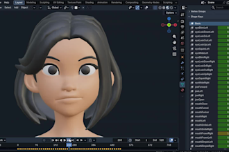 create 52 arkit facial blendshapes for blender, unreal engine and unity
