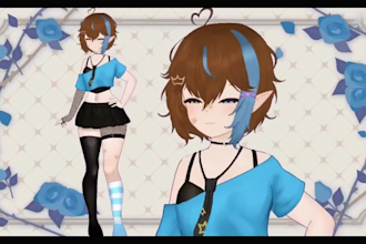 create custom vrchat vtuber anime avatar in blender vrm