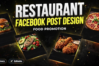 design restaurant facebook  and food promotion posts