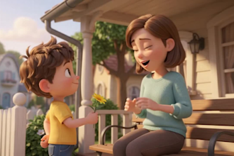 3d character animation video, 3d cartoon animation for kids ai, 3d pixar art