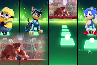 edit tiles hop edm rush superheroes videos kids for youtube