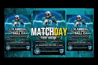 design eye catching event football flyer, sports poster