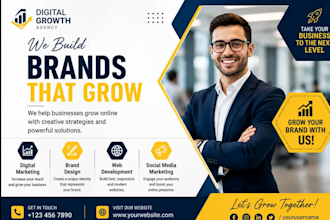 design modern social media post and promotional graphic