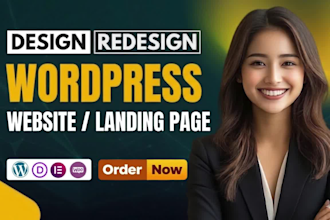 build a responsive wordpress landing page design, homepage design, sales funnel